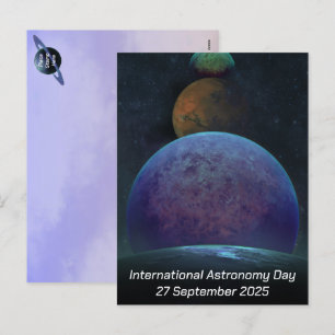 Astronomdagen i internationell - Planeter Helg Vykort