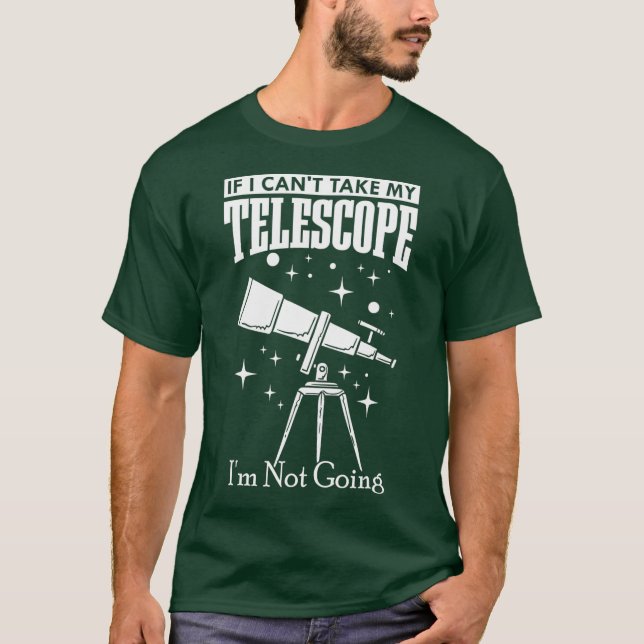 Astronomer Astronomi Gift Telescope Space T Shirt (Framsida)