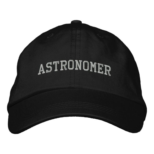 Astronomer Astronomy Science Embroiderat Hat Broderad Keps (Framsida)