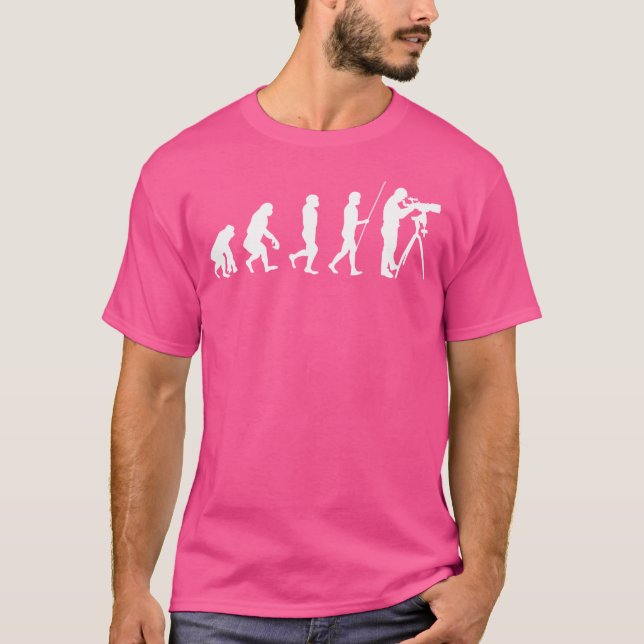 Astronomer Evolution Funny astronomi T Shirt (Framsida)