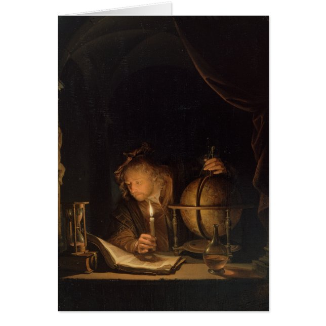 Astronomer från Candlelight Hälsningskort (Framsidan)