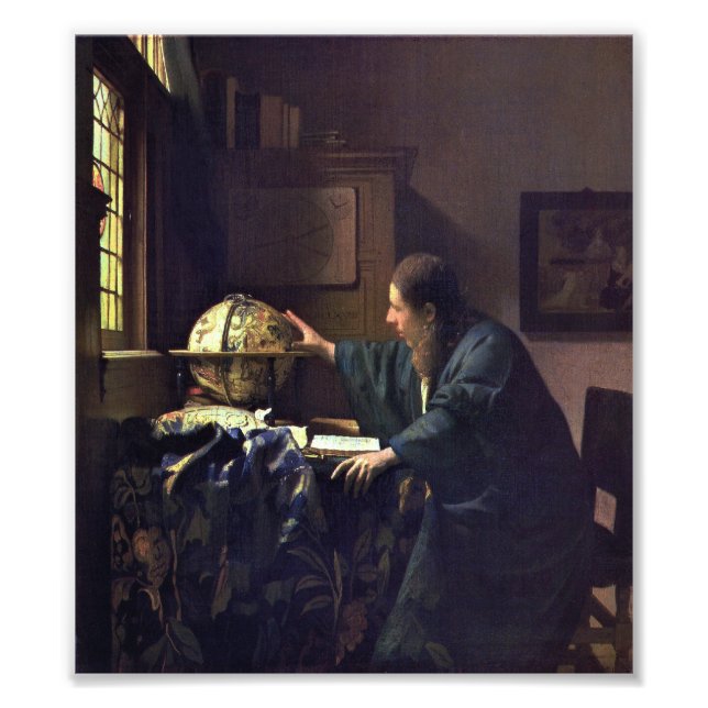 Astronomer från Johannes Vermeer Fototryck (Framsidan)