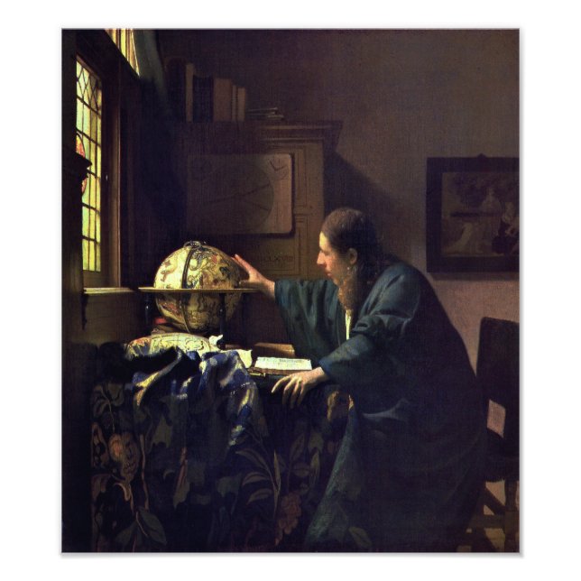 Astronomer från Johannes Vermeer Fototryck (Framsidan)
