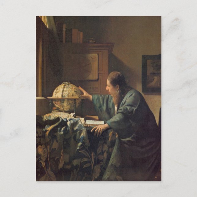 Astronomer från Johannes Vermeer Postcard Vykort (Framsida)
