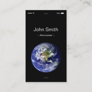 Astronomer - iPhone iOS-Anpassade - Flat UI Stil Visitkort