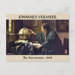 ASTRONOMER, Johannes Vermeer, 1668 Vykort