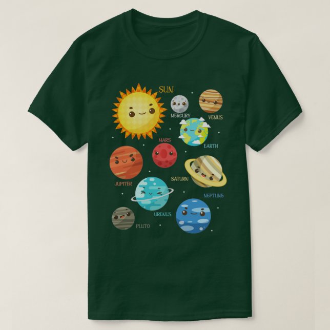 Astronomer Planets Cute Astronomer T Shirt (Design framsida)