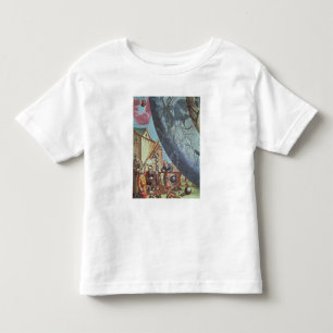Astronomer som tittar till och med ett teleskop t-shirt