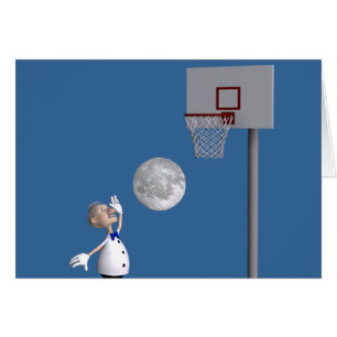 Astronomer spelar basketboll hälsningskort