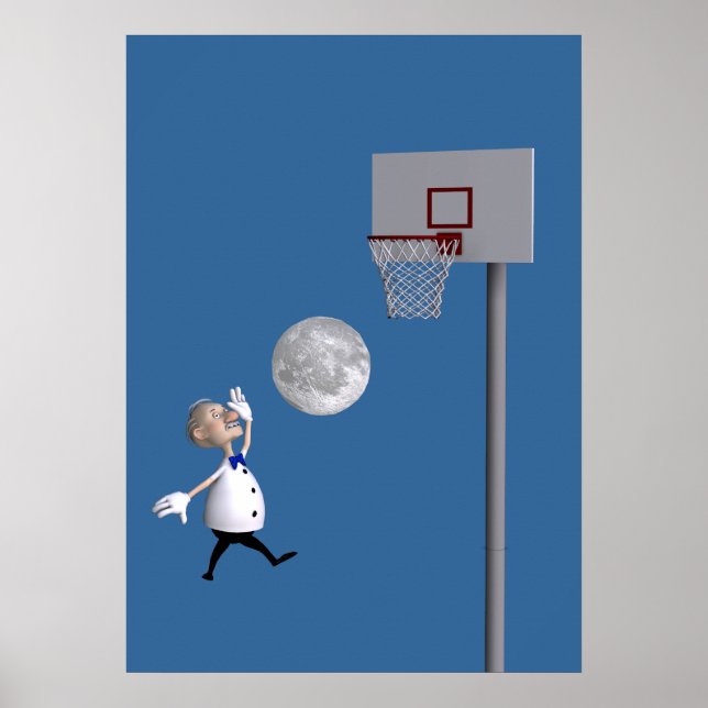Astronomer spelar basketboll poster (Framsidan)