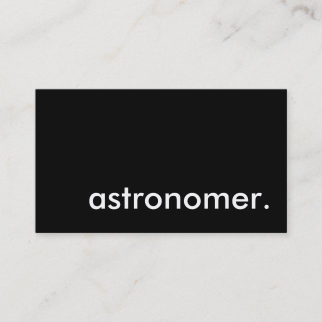 astronomer. visitkort (Framsida)