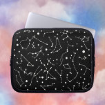 Astronomers Dream Constellation Mönster Laptop Sleeve<br><div class="desc">Grupper av stjärnor som bildar igenkännligt mönster av konstellationer i vitt på svart bakgrund.</div>