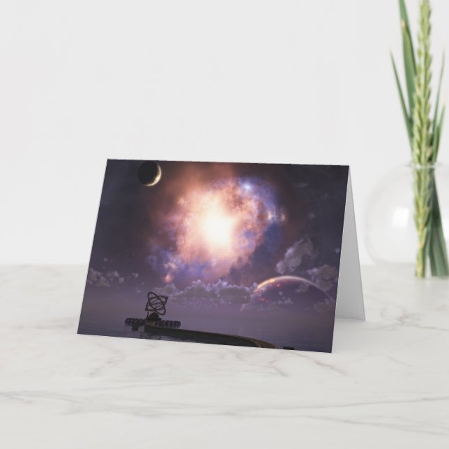 Astronomhälsningkortet Kort (Framsida)