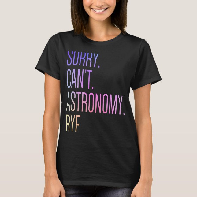 Astronomi Adjö Science Solar System Ast T Shirt (Framsida)