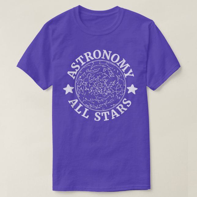 Astronomi All Stars-kosmologi, rymd, fysik T Shirt (Design framsida)