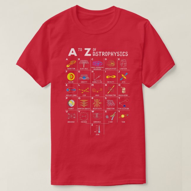 Astronomi Älskare Astrofysik Astronom till Z-funny T Shirt (Design framsida)