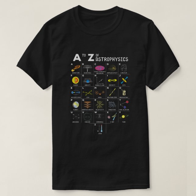Astronomi Älskare Astrofysik Astronom till Z-funny T Shirt (Design framsida)