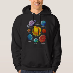 Astronomi Älskare Kids Astronomy Gift Planets och Hoodie