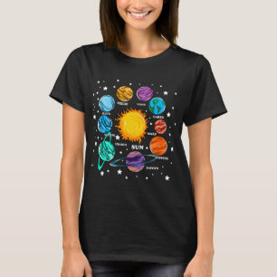 Astronomi Älskare Kids Solar System Planets Sol Un T Shirt