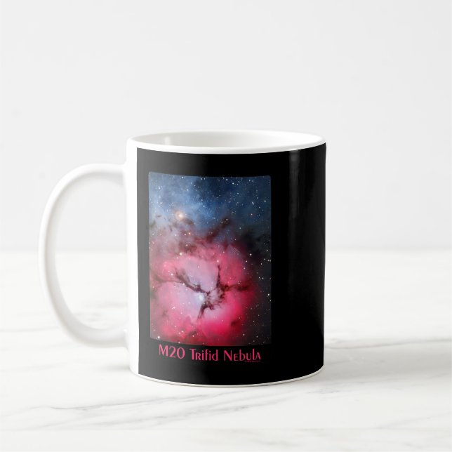 Astronomi Älskare M20 Trifid Nebula Messier Object Kaffemugg (Vänster)