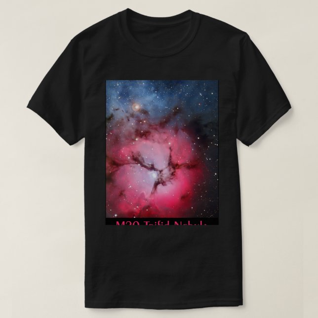 Astronomi Älskare M20 Trifid Nebula Messier Object T Shirt (Design framsida)