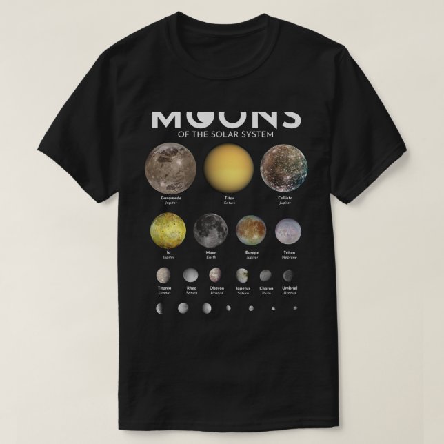 Astronomi Älskare Måne Solar System Astronomy Astr T Shirt (Design framsida)