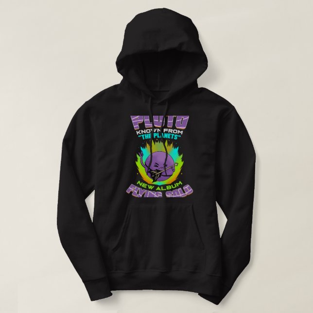 Astronomi Älskare Pluto Planet Funny Science Space Hoodie (Design framsida)