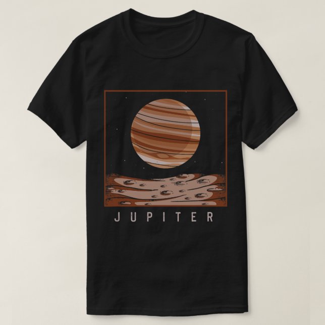 Astronomi Älskare Rymden Galaxy Fläkt Jupiter Pla T Shirt (Design framsida)