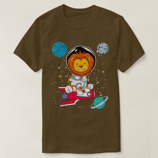 Astronomi Älskare Space Science Planets Astronaut  T Shirt (Design framsida)