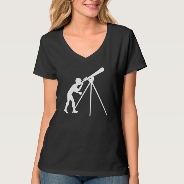 Astronomi Astronomer Telescope Cute T Shirt (Framsida)