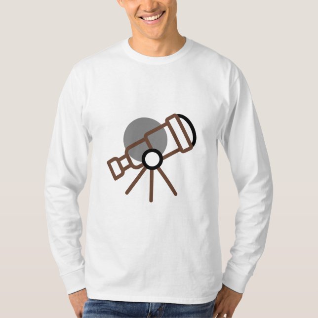 Astronomi Big Telescopes T Shirt (Framsida)