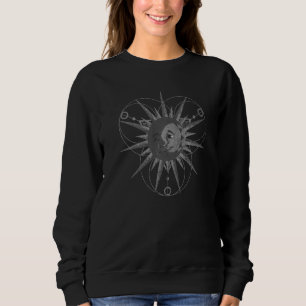 Astronomi Bohemisk Estetik Halvmåne Sol Astrologi T Shirt