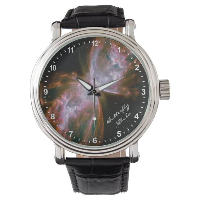 Astronomi & Butterfly Nebula Watch, Hubble /Galaxy Armbandsur (Framsida)