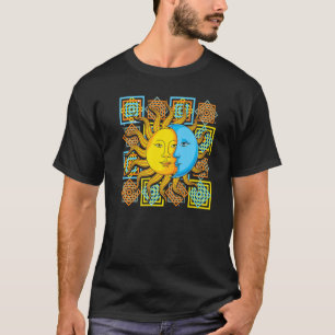 Astronomi Celestial Bodies Crescent Måne Sol Astro T Shirt