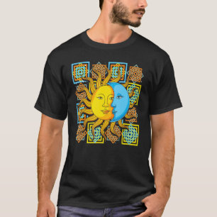 Astronomi Celestial Bodies Crescent Måne Sol Astro T Shirt