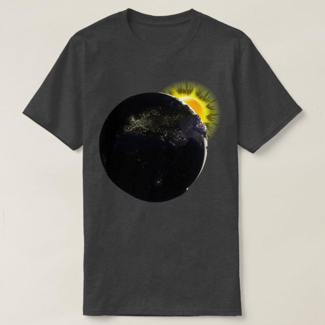 Astronomi Earth Planet Sol Space Eclipse Astronome T Shirt (Design framsida)