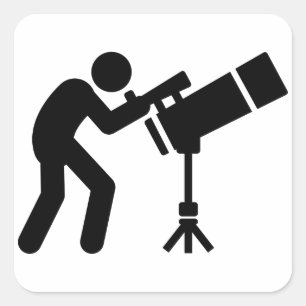 Astronomi Fyrkantigt Klistermärke