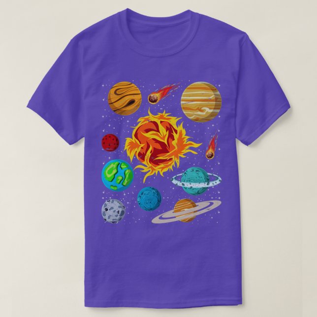 Astronomi Galaxy Planets Space Science Astronaut S T Shirt (Design framsida)