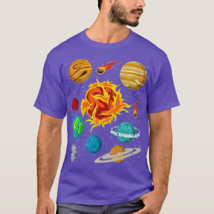 Astronomi Galaxy Planets Space Science Astronaut S T Shirt