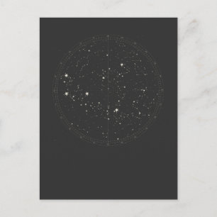 Astronomi Himlar Karta Stars Horoscope Constellati Vykort