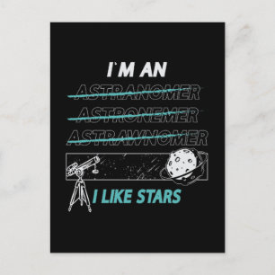 Astronomi Jag gillar Stars Space Universe Måne Helg Vykort