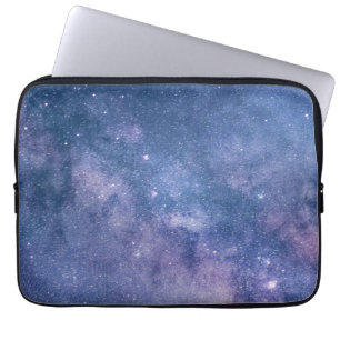 Astronomi kosmos blå lila violett himmel stjärnor laptop fodral