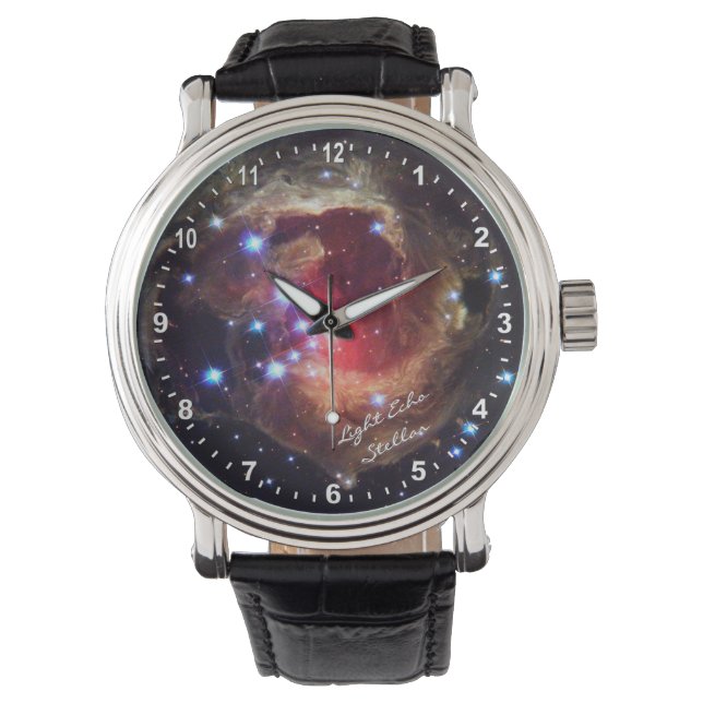 Astronomi, Light Echo Stellar Watch, Hubble Galaxy Armbandsur (Framsida)