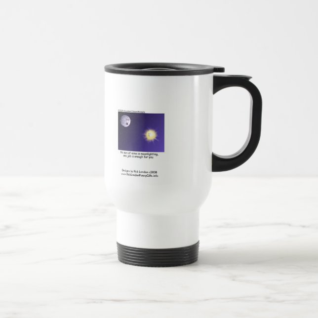 Astronomi Månsken Tecknad Rolig Resemugg (Höger)
