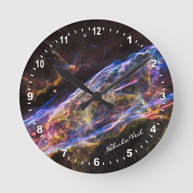 Astronomi & Nebulosamörja Ur, Hubble / Galax Rund Klocka (Framsida)