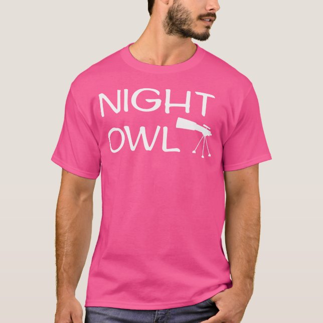 Astronomi Night Uggla T Shirt (Framsida)