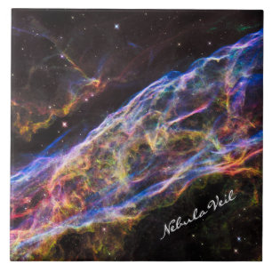 Astronomi och Nebula Veil, Hubble / Galaxy Kakelplatta