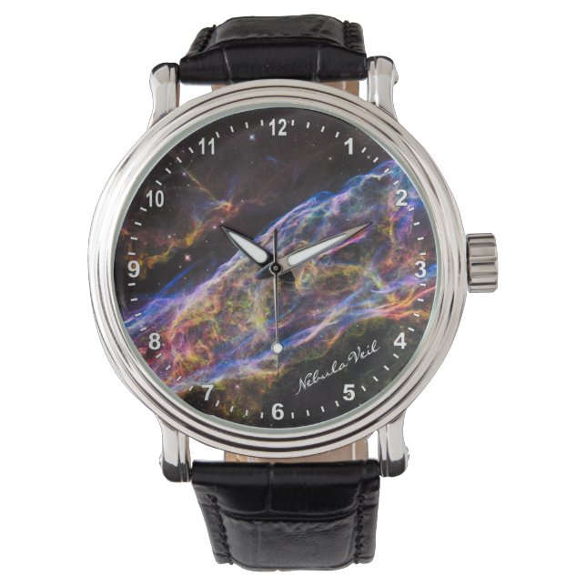 Astronomi och Nebula Veil Watch, Hubble / Galaxy Armbandsur (Framsida)