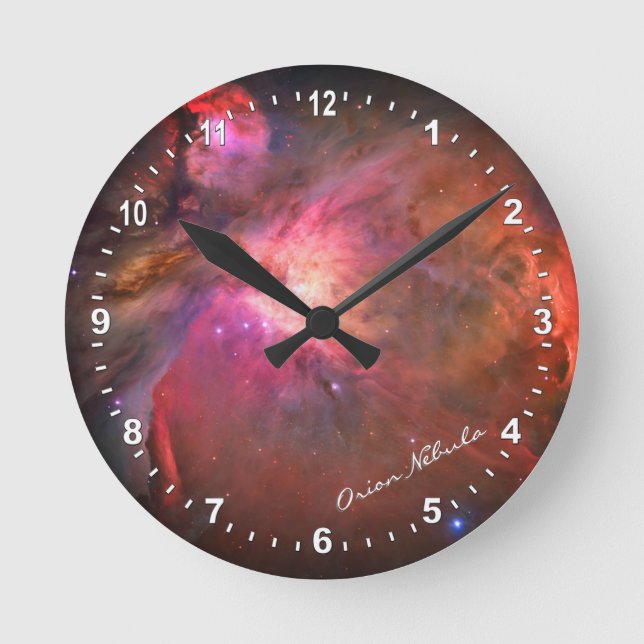 Astronomi & Orionnebulosan Clock, Hubble / Galax Rund Klocka (Framsida)