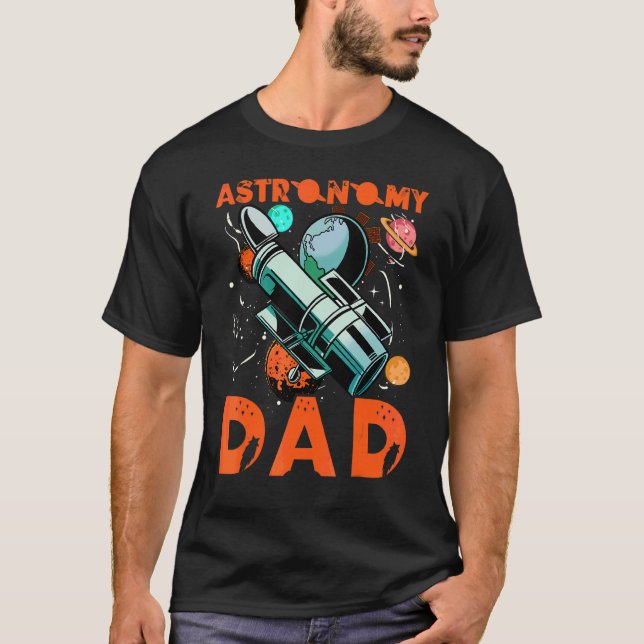 Astronomi Pappa T Shirt (Framsida)